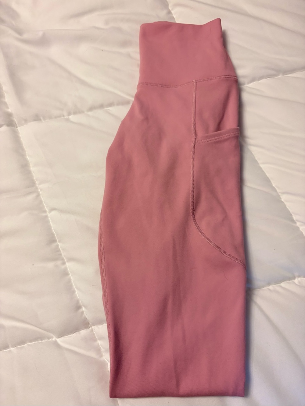 High-Waist Pink Pocket Workout Leggings
